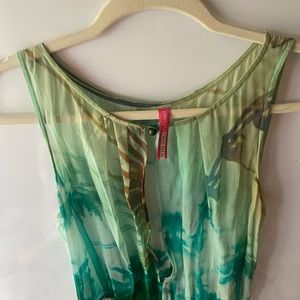 Designer Tracy Reese vintage sheer silk dress / I believe it is a size 6